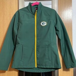 NFL Green Bay Packers zip up team apparel size medium jacket 2 front pockets
